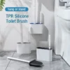 Toilet Brush Big   Small Long Handle Brushes No Drill Corner Bathroon Cleaning Tool Silicone No Dead Angle Silicone Toilet Bowl Brush for Mangkuk Tandas Jamban