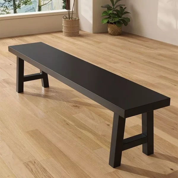Nordic style solid wood chair bench dining chair long bench simple design  changing shoes