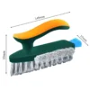 Scrubber Brush 4 in 1 Floor Scrub Brushes with Squeegee V Shape Stiff Bristles Cleaner for Washing Windows Crevice Brush