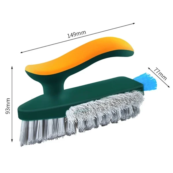 Scrubber Brush 4 in 1 Floor Scrub Brushes with Squeegee V Shape Stiff Bristles Cleaner for Washing Windows Crevice Brush