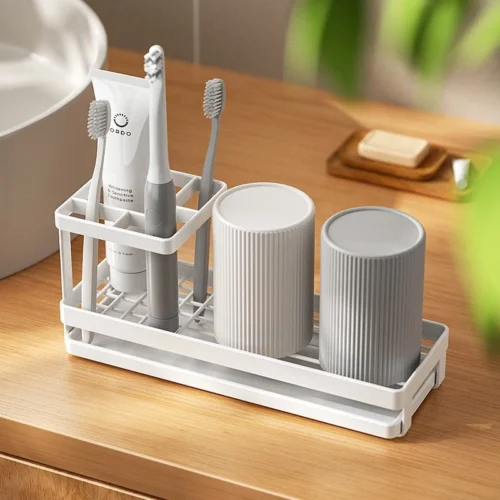 Toothbrush Holder Multifunction Bathroom Toothpaste Holder Bathroom Toothbrush Holder Storage Toothbrush Rack Bathroom Accessories