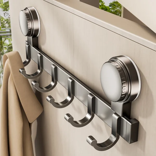 Suction Cup Behind Door Hooks Heavy Duty No Drill Over Door Organizer for Clothes Bags