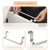Towel Rack Over Door Towel Bar Hanging Holder Stainless Steel Kitchen Cabinet Bathroom Towel Rag Rack Home Organizer Hanger