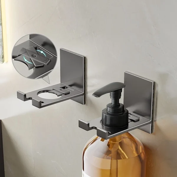 2 Pieces Shower Gel Hanger Metal Shampoo Soap Bottle Holder Portable Kitchen Detergent Bottle Shelf Durable Bathroom Wall Hanger Holder Soap Bottle Holder