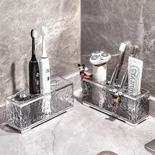 Electronic Toothbrush Holder Toothbrush Organizer to Saving Space and Keep Drying Hair Brushes Storage Razor Holder Toothpaste Holder