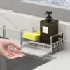 Kitchen Stainless Steel Sink Drain Rack Sponge Storage Faucet Holder Soap Drainer Towel Rack Kitchen Sink Drain Rag Rack