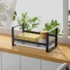 Kitchen Stainless Steel Sink Drain Rack Sponge Storage Faucet Holder Soap Drainer Towel Rack Kitchen Sink Drain Rag Rack