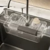 Kitchen Sink Basket with Drainage Holes Multi Function Self draining Sponge Strong Holder Over Sink Organizer Shelf For Faucet sink organizer shelf
