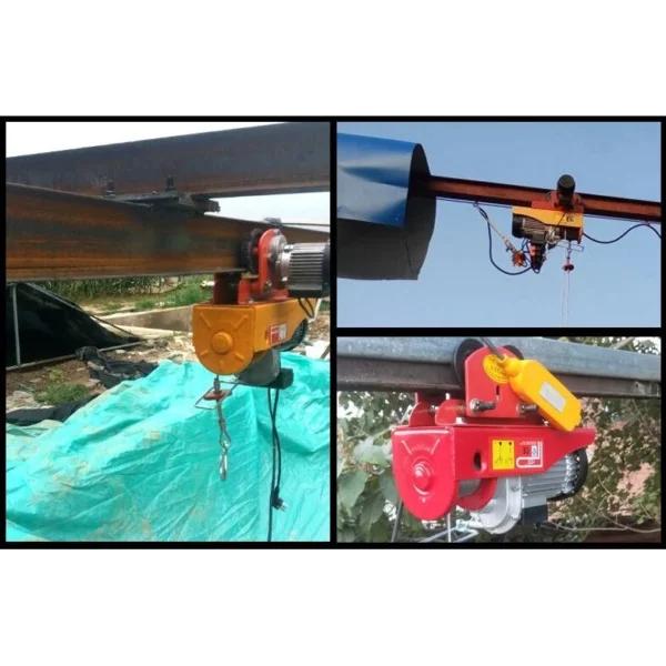 Mini electric hoist hand push sports car home crane single track crane I beam pulley walking pulley