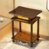 Living room bedroom storage rack simple multifunctional coffee table movable sofa side table storage corner table