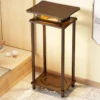 Living room bedroom storage rack simple multifunctional coffee table movable sofa side table storage corner table