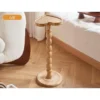 Solid wood retro corner table light luxury mini sofa side cup table bedside movable shelf candlestick small table