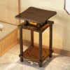Living room bedroom storage rack simple multifunctional coffee table movable sofa side table storage corner table