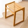 Small stool low stool square stool bamboo home adult sofa living room coffee table simple modern footstool shoe stool