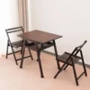 Creative leisure chair home tea drinking small apartment one table and two chairs solid wood small table chair