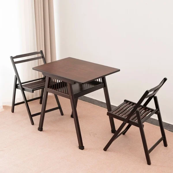Creative leisure chair home tea drinking small apartment one table and two chairs solid wood small table chair
