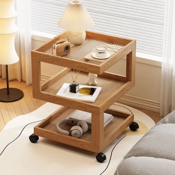 Light luxury living room sofa side table tea table modern simple bedside table mobile creative bedside small tea table