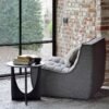 Nordic solid wood coffee table side table small apartment living room home balcony table black walnut round corner table