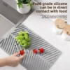 Silicone Dish Draining Mat Silicone Dish Draining Mat Kitchen Pans Washing Up Drying Board Pad Drainer Tray Dish Draining Mat
