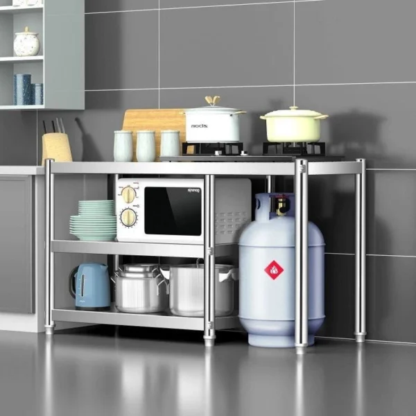 sg-11134201-7rfge-m3d739u2o82va7.webp Stove rack stainless steel kitchen rack floor multi layer kitchenware storage gas stove gas stove storage rack