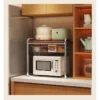 Middle Ages Wood Board Microwave Oven Kitchen Multi Function Countertop Rice Cooker Storage Rack Oven Bracket