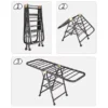 Folding clothes drying rack balcony floor household bedroom clothes drying rack multifunctional drying quilt hanging rod