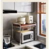 Middle Ages Wood Board Microwave Oven Kitchen Multi Function Countertop Rice Cooker Storage Rack Oven Bracket