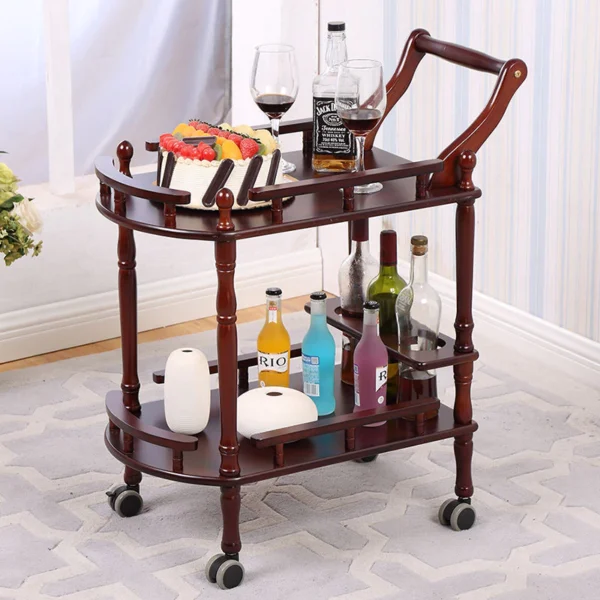 Solid wood dining cart el trolley wine trolley beauty salon trolley cake trolley snack trolley dining trolley