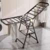Folding clothes drying rack balcony floor household bedroom clothes drying rack multifunctional drying quilt hanging rod