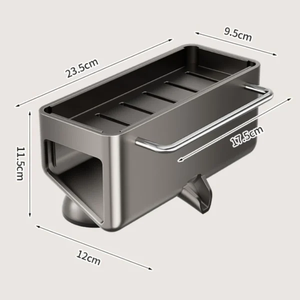 Suction Cup Sink Cleaning Tools Storage Rack Kitchen Multifunctional Stainless Steel Drain Rack for Rag Hanger Kitchen Shelf Cleaning Cloth Storage Draining Rack