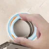 2 Compartment Suction Cup Bathroom Organizer  Punch Free Toothbrush Holder Rack  Removable Wall Storage Basket for Kitchen