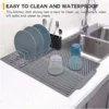 Silicone Dish Draining Mat Silicone Dish Draining Mat Kitchen Pans Washing Up Drying Board Pad Drainer Tray Dish Draining Mat