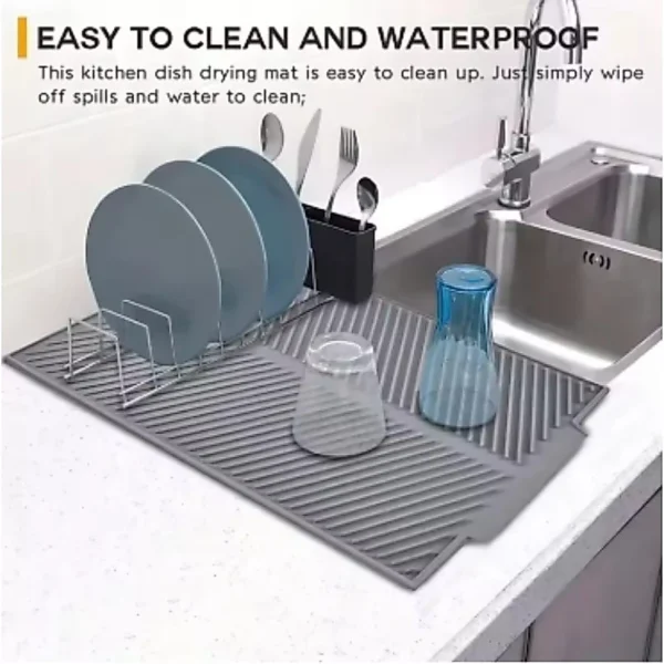 Silicone Dish Draining Mat Silicone Dish Draining Mat Kitchen Pans Washing Up Drying Board Pad Drainer Tray Dish Draining Mat